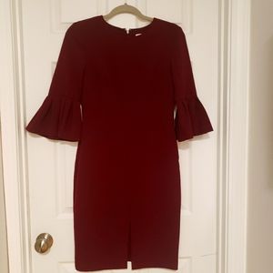 NWT Harper Rose burgundy bell sleeve dress